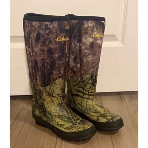 Cabela's Woodland Camouflage Youth Boots Neoprene Rubber Hunting